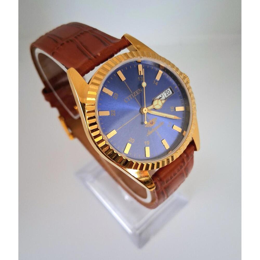 Vintage Men's Automatic Citizen Eagle 7‎ Leather Watch RARE